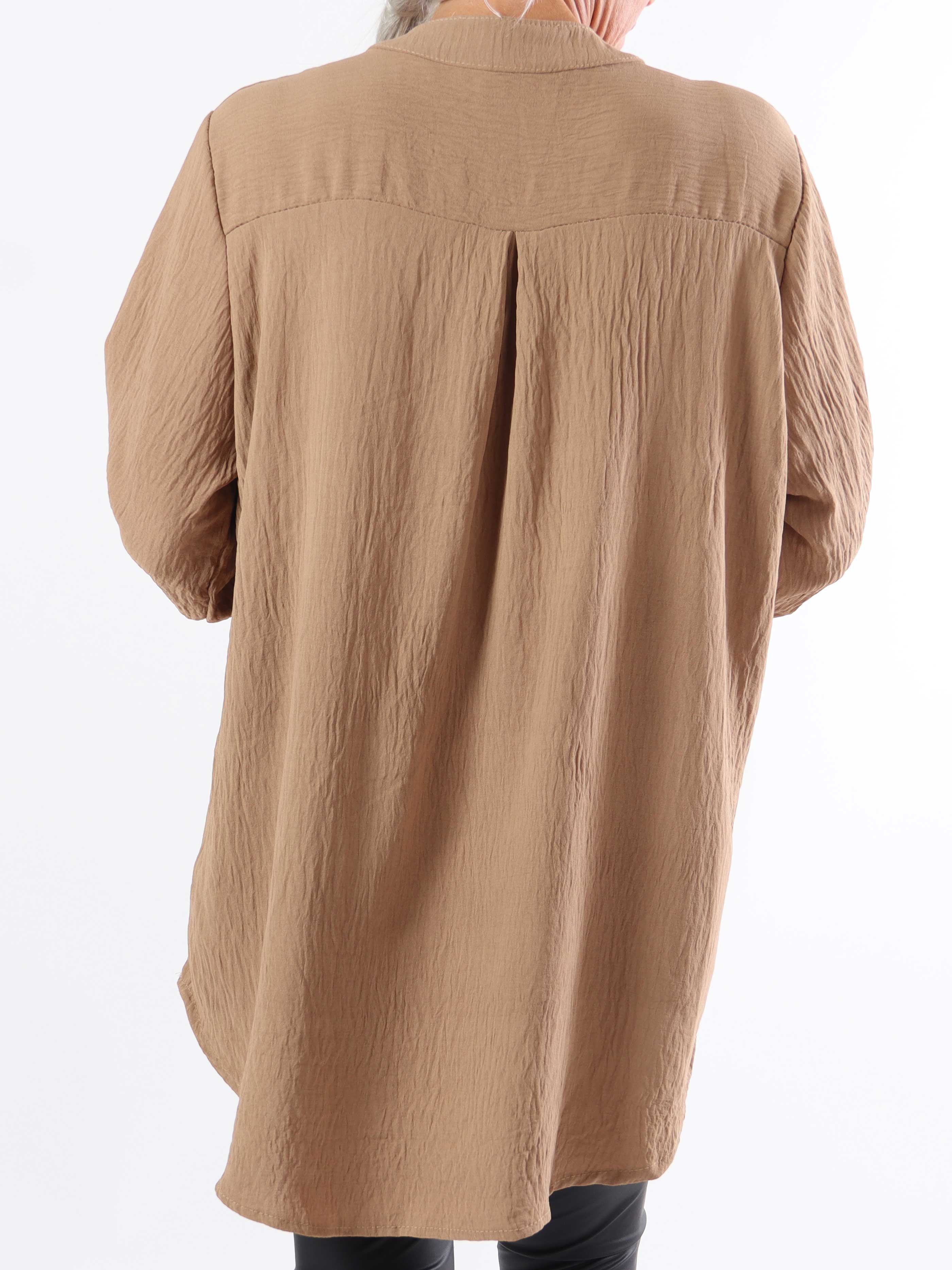 Vanesa Plain - Ensfarvet plus size tunika i viskose (bestseller)